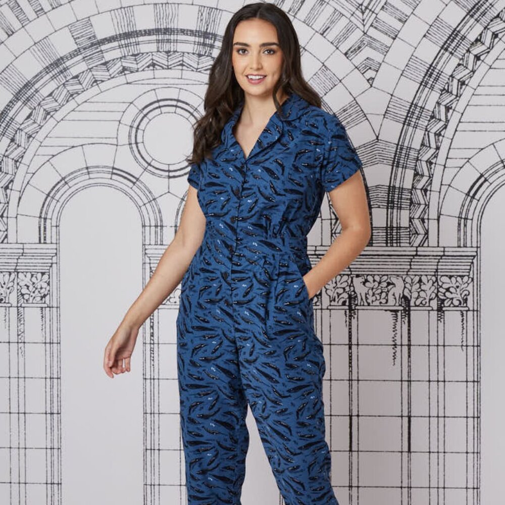 Joanie (UK Brand) Whales Narwhals jumpsuit US size 6 NWT